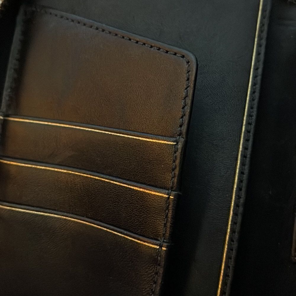 Coach Black Signature Zip Around Wallet - Picture 4 of 4
